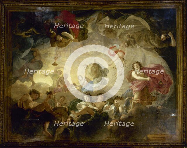 Rising of Dawn, also known as Apollo and the Hours, between 1652 and 1655. Creator: Charles le Brun.