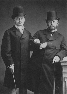 Iosif Kotek and Pyotr Ilyich Tchaikovsky, 1877. Creator: Anonymous.