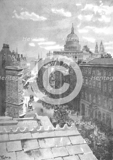 'Aldersgate Street', 1891. Creator: William Luker.