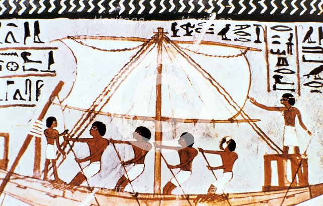 Wall painting from tomb of Sennefer, Abydos, Ancient Egypt, 18th Dynasty, c1450 BC. Artist: Unknown