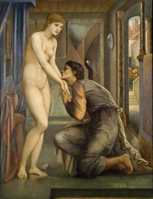 Pygmalion and the Image - The Soul Attains, 1878. Creator: Sir Edward Coley Burne-Jones.