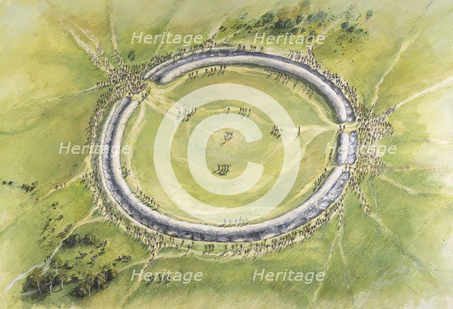 Stonehenge Phase 1, c30th century BC, (c1990-2010). Artist: Mike Seaforth.