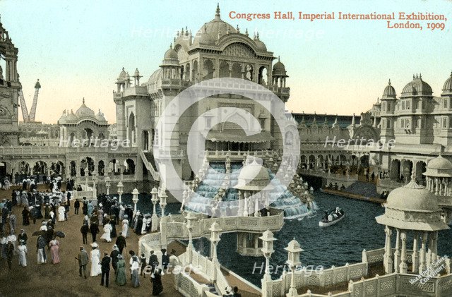 Congress Hall, Imperial International Exhibition, London, 1909.Artist: Valentine & Sons