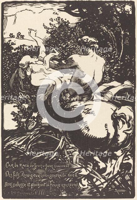 Centaur (Le centaure), 1896. Creator: Auguste Lepere.
