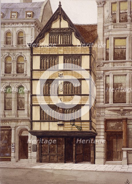 Crosby Hall, Bishopgate, London, 1860. Artist: JL Stewart