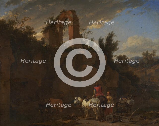 Watering Place, 1655. Creator: Nicolaes Berchem.