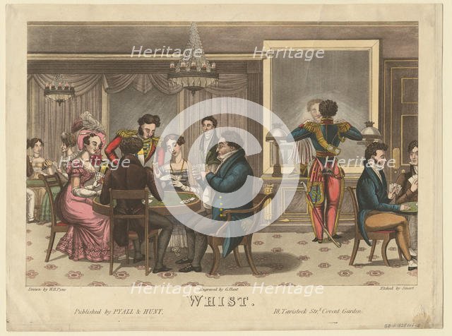 Whist, 1825. Artist: Pyne, William Henry (1769-1843)