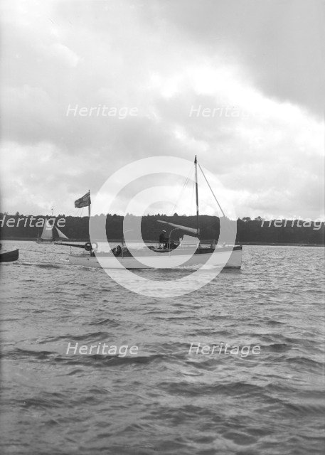 The motorboat 'Maga' under way, 1913. Creator: Kirk & Sons of Cowes.