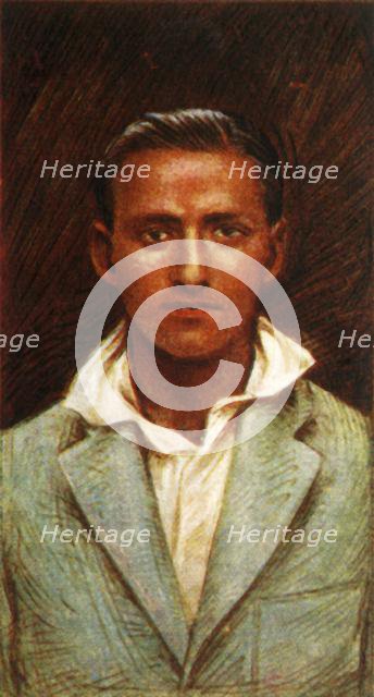 'K. S. Duleepsinhji (Cambridge University and Sussex)', 1928. Creator: Unknown.