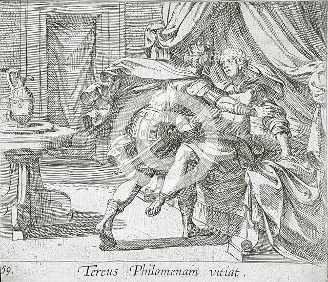 The Rape of Philomela, published 1606. Creators: Antonio Tempesta, Wilhelm Janson.