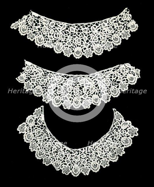 Collar and Two Cuffs, England, 1850/75. Creator: Unknown.