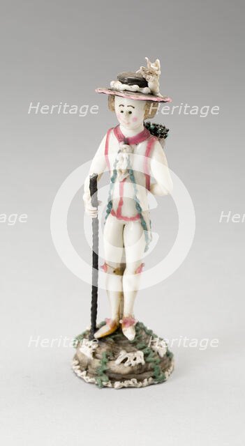 Man with Staff, France, 1750/99. Creator: Verres de Nevers.