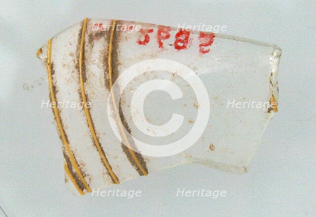 Glass Fragment, Coptic, 4th-early 5th century. Creator: Unknown.