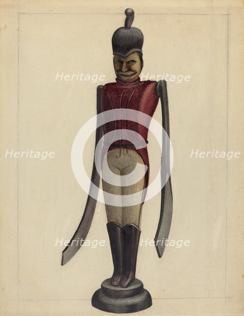 Whirligig: Hessian Soldier, c. 1937. Creator: Mina Lowry.