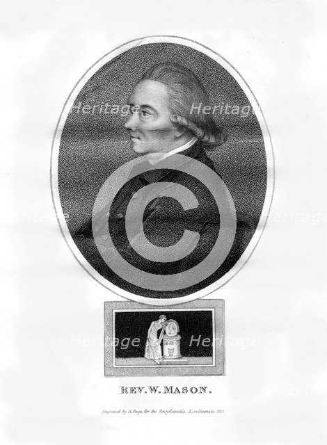 Reverend William Mason, English poet, editor and gardener, (1815).Artist: R Page