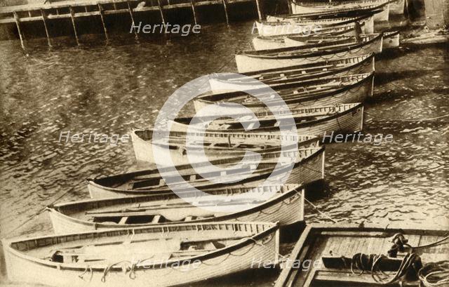 'Mute Evidence of Tragedy: All That Was Left of the Greatest Ship in the World', 1912, (1933).  Creator: Unknown.