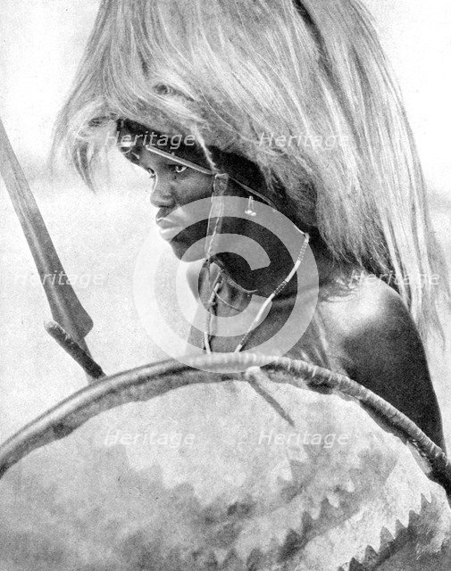 A Masai warrior, Africa, 1936.Artist: Wide World Photos