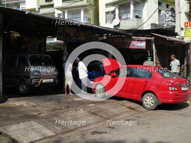 Car wash in West Bengal, India 2019. Creator: Unknown.