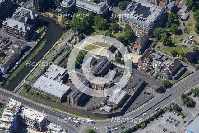 Reading Gaol and the remains of Reading Abbey, Reading, 2022. Creator: Damian Grady.