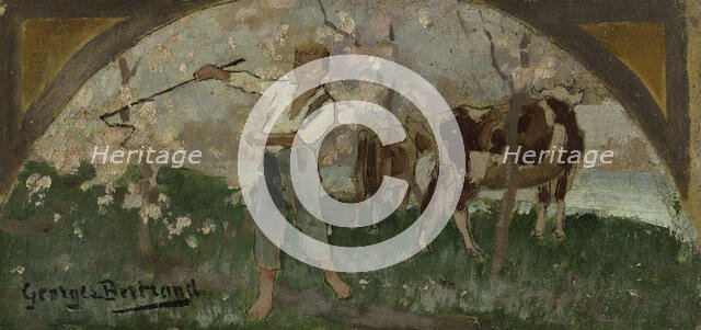 Esquisse pour la salle à manger de l'Hôtel de Ville : La viande bovine, c.1893. Creator: Georges Bertrand.