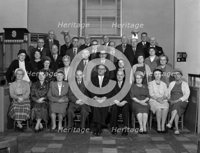 A Wesleyan church congregation, Mexborough, South Yorkshire, 1963. Artist: Michael Walters