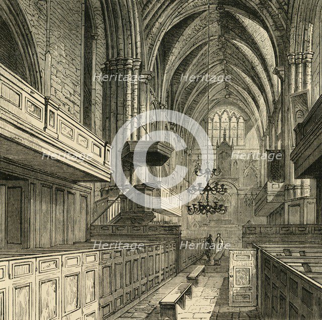 'Interior of St. Saviour's Church', (c1878). Creator: Unknown.