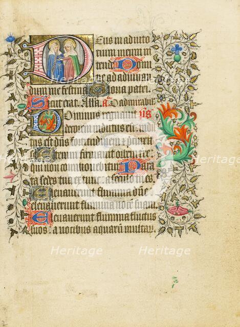 Initial D: The Visitation; Book of Hours, about 1430-1440. Creator: Fastolf Master.
