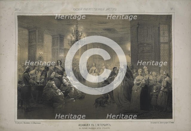 The Assembly in the Time of Peter I, 1861. Creator: Timm, Wassili (George Wilhelm) (1820-1895).