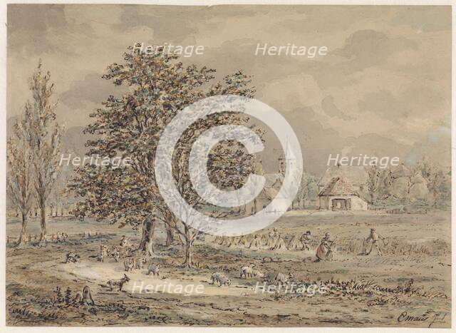 View of the village of Zoelmond, 1799-1863. Creator: Gerhardus Emaus De Micault.