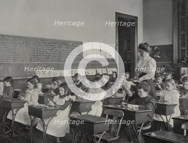 Pattern making, 1900. Creator: Frances Benjamin Johnston.