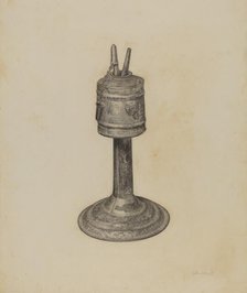 Camphene Lamp, 1935/1942. Creator: Helen Hobart.