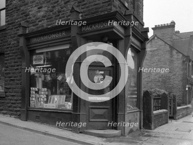Mackridge's ironmonger's shop, Wombwell, South Yorkshire, 1962. Artist: Michael Walters