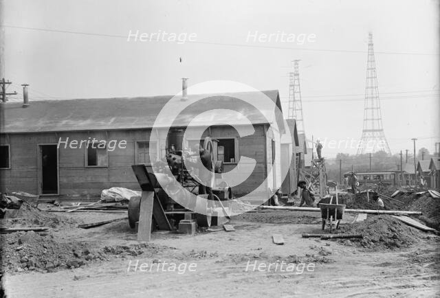 Fort McHenry, Cement Gun Used in Building Camp, 1917. Creator: Harris & Ewing.