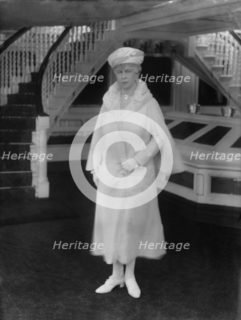 Queen Mary aboard 'HMY Victoria and Albert', 1931. Creator: Kirk & Sons of Cowes.