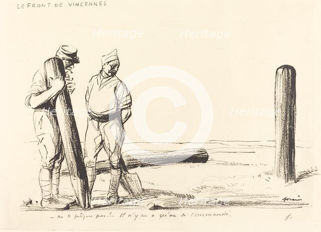Le Front de Vincennes, 1914/1919. Creator: Jean Louis Forain.