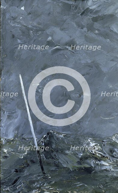 Stormy Sea. Buoy without Top Mark, 1892. Creator: August Strindberg.