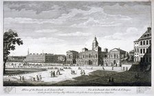 Horse Guards Parade from the south-west, Westminster, London, c1750. Artist: Anon