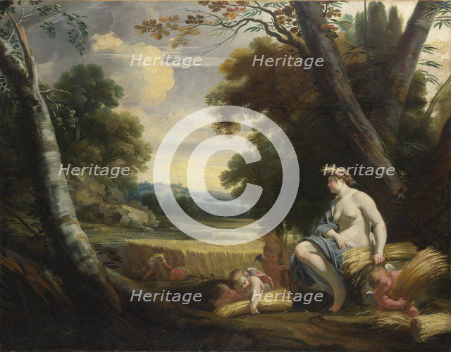 Ceres and Harvesting Cupids, c. 1635. Artist: Vouet, Simon (1590-1649)