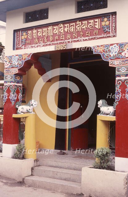 Tibetan Buddhist temple, McLeod Ganj, Dharamsala, India, 1988. Creator: Amanda Waite.