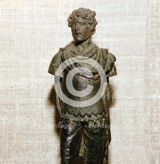 Gaullish prisoner, Roman bronze statuette, c1st century. Artist: Unknown