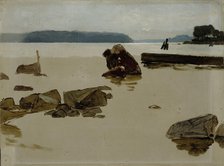 Open Sea off Haikko, study for Boys Playing on the Shore, 1884. Creator: Albert Edelfelt.