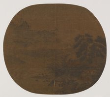 Riverside dwelling among pines and bamboo, Possibly Song dynasty, 1127-1279. Creator: Unknown.