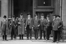 K.J. Ferry, T. Kennedy, Frank Hayes, T. Haggerty, M. Dougherty, F. Farrington, John Mack..., 1912. Creator: Bain News Service.