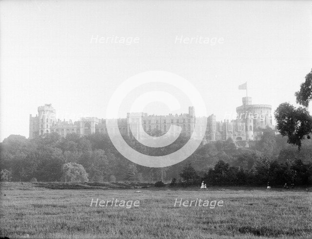 Windsor Castle from Home Park, Windsor, Berkshire, c1860-c1922. Artist: Henry Taunt