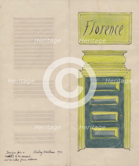 Florence leaflet, 1952. Creator: Shirley Markham.