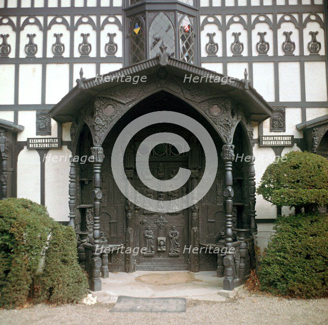 Timber-framed black and white house, 18th century. Artist: Unknown