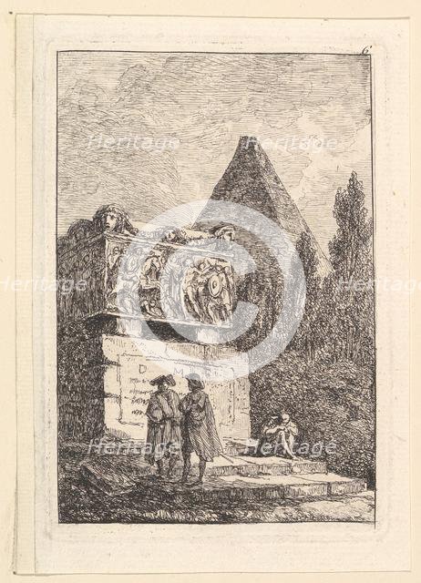 Le Sarcophage.n.d. Creator: Hubert Robert.