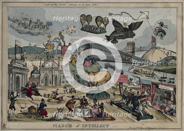 The March of intellect, 1829. Artist: Heath, William (1795-1840)