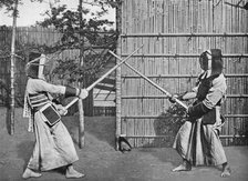 'Fencers Taking Positions', c1903, (1903). Artist: Ogawa & Burton.