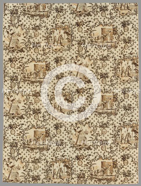 Copperplate Printed Linen, 1789-1791. Creator: Unknown.